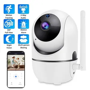 Smart Indoor Security Camera,HD Panorama Cam,2.4GHz WiFi Connection,Color Night Vision,Human Detection,Two Way Talk,24/7 Recording Cameras for Home Baby/Pet Protection Monitoring Video