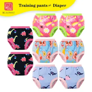 BIG ELEPHANT 8-Pack Cotton Potty Training for Toddlers – Toilet Training Underwear for Boys and Girls 12M-5T