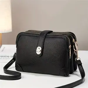 Ladies' small crossbody bag, fashionable mobile phone wallet, ladies' multi-pocket shoulder handbag