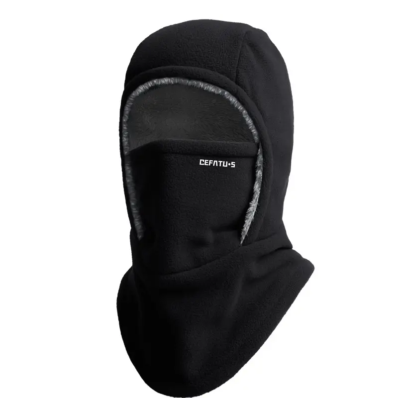 Winter Warm Hat Neckband Integrated Cycling Mask Sports Ski Head Cover Neck Windproof Cold One-Piece Pullover Hat