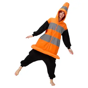 Women's Yellow Traffic Cone Overalls - 2026 Halloween Costume, Independence Day Parade Outfit, Casual Vacation Wear rompers for women