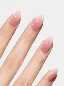 Static Nails Like-Acrylic Reusable Pop-On Manicures -Glazed French Ombre- The Better, Long-Lasting Alternative to Salon Gels, Dips, Acrylics, and Press-On Nails