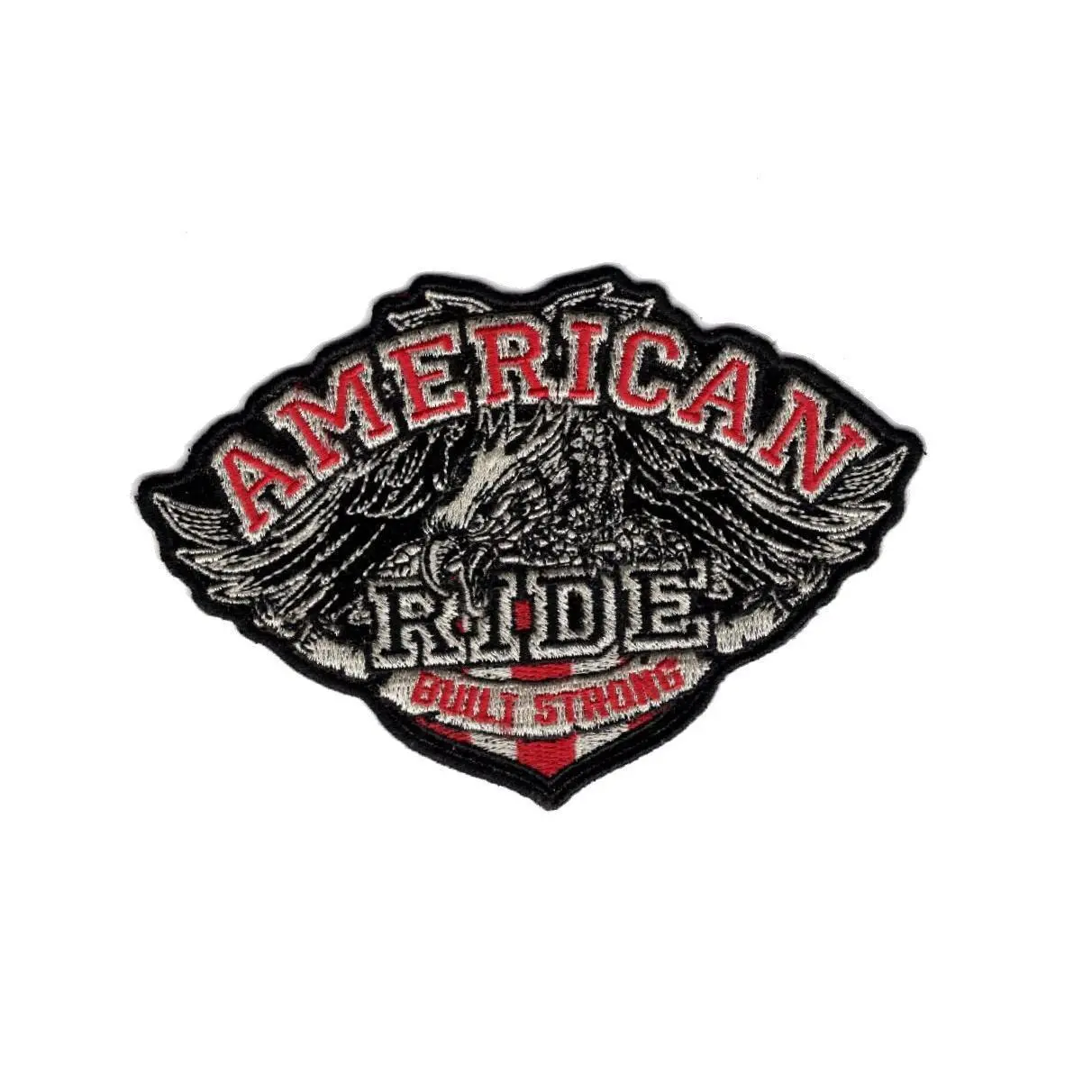 American Ride Iron on Sew on 5.0 inch Biker Patch by Miltacusa