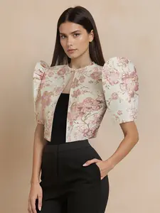 Modern Filipiniana Tops, Puff Sleeves, Elegant and Casual, ethnic bolero women,tradtional wear, filipiniana blouse for women