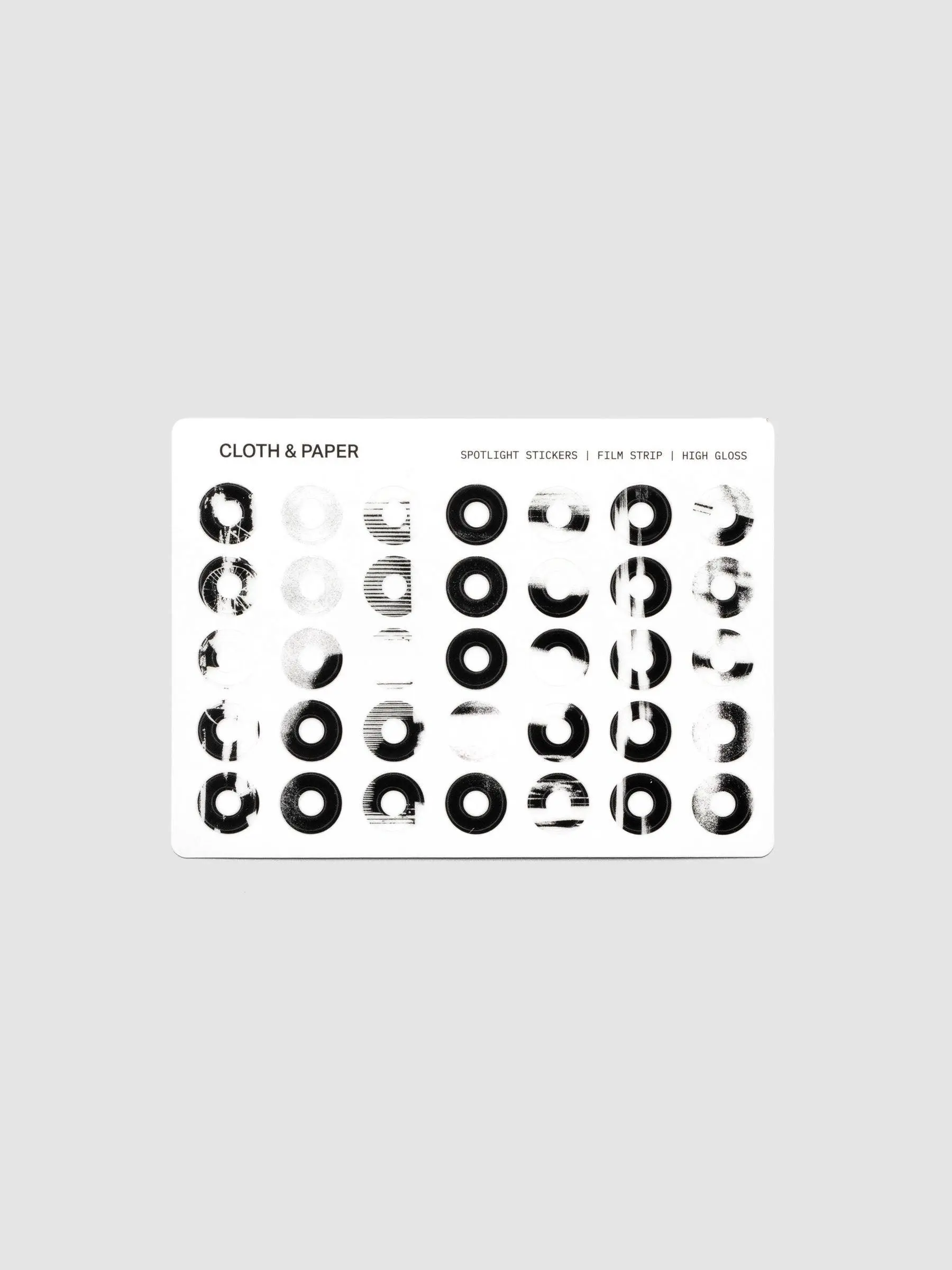 Cloth & Paper Spotlight Stickers High Gloss Contemporary Design 3 Sizes for Planning & Highlighting 5 Sheets per Color 120 Stickers