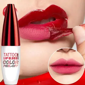 Peel Off Lip Tint, Wipe-On Colour Liquid Lipsticks,Matte High Pigment Long Wear Waterproof, Transfer-Proof, Non-Stick Cup Gloss Lipgloss