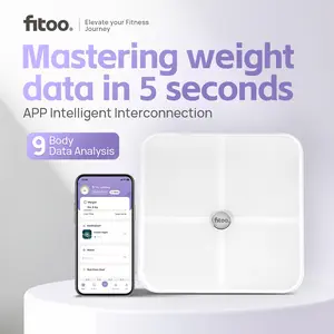 Fitoo Smart Scale Air - Bluetooth Digital Bathroom Scale, BMI & Body Fat Analysis, Body Composition Monitor with Smartphone App