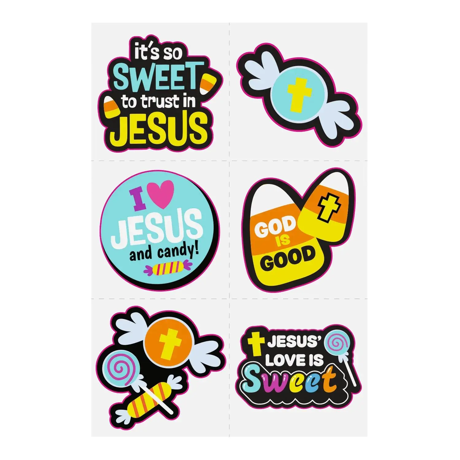 Bulk 72-Pc Religious Trick-or-Treat Temporary Tattoos, Assortment Set, Bundled, Non-Toxic, Packaged Unit, Ready-to-Go Temporary Tattoos for Halloween Celebrations, Assortment Set Temporary Tattoos