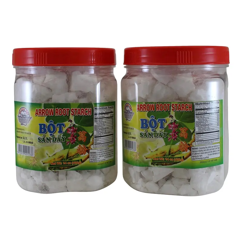 Arrowroot Starch, Bot San Day, Gluten Free Thickener, 14 Ounce, Pack of 2