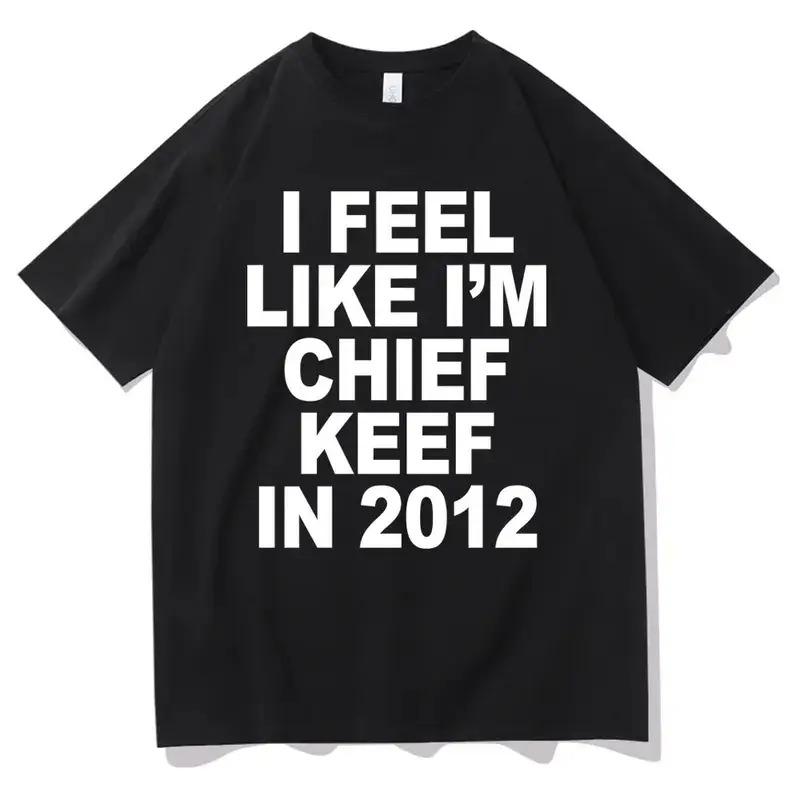 Men's Chief Keef Graphic Sports Top - Soft Cotton, Minimalist Digital Print, Short-Sleeve Round Neck, Classic Fit, Unisex Sizes 2XL-3XL, All Seasons, Casual-Club Wear, Black Streetwear Clothing, Elegant Fashion