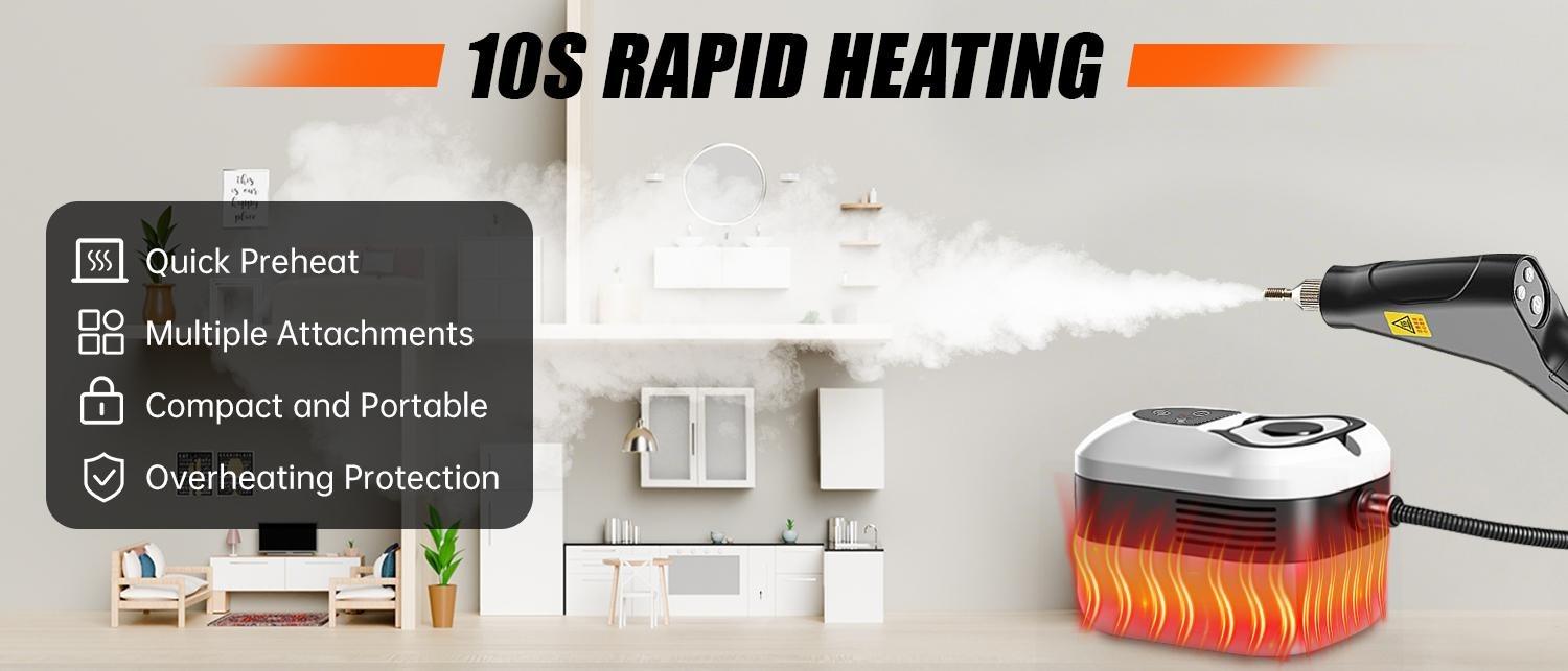 Steam Cleaner, Handheld Portable Steam Cleaner with 9pcs Accessories, 6 ...