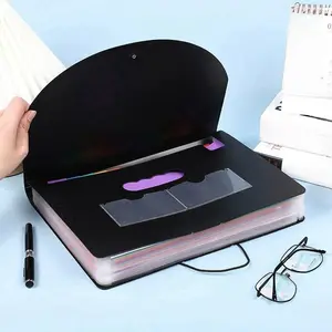 13-grid File Folder, Large Capacity File Storage Bag with Pen Holder, Student Office File Organizer, File Storage Bag for Home School Office