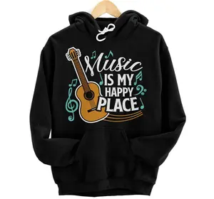Music is my happy place Music Musician Singer Instrument Pullover Hoodie