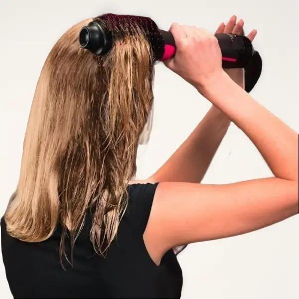 One-Step Volumizer Original 1.0 Hair Dryer and Hot Air Brush, Black Smooth