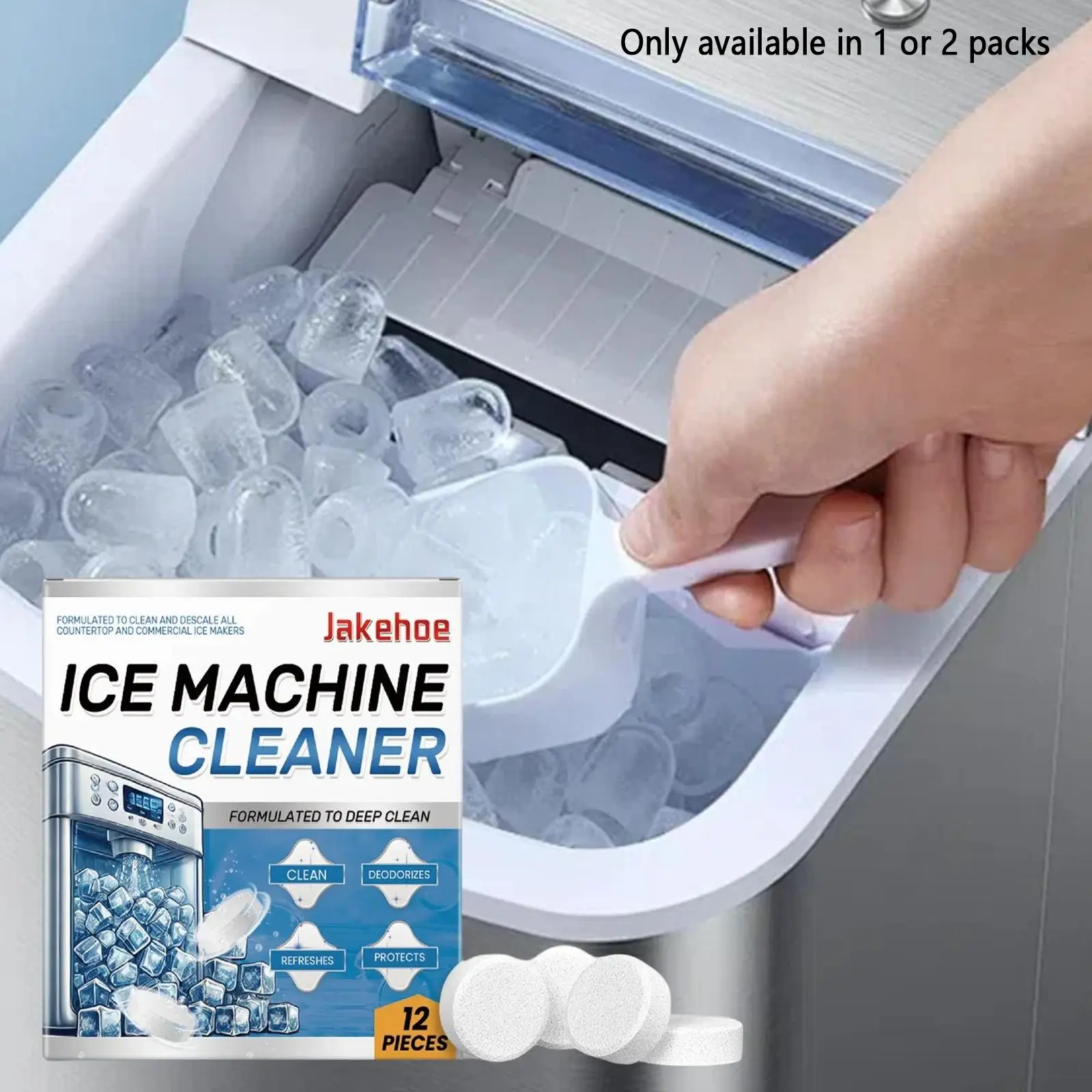 Ice Machine Cleaner Tablets Ice Machine Cleaner Tablets for Descaling and Odor Removal, Gentle ...