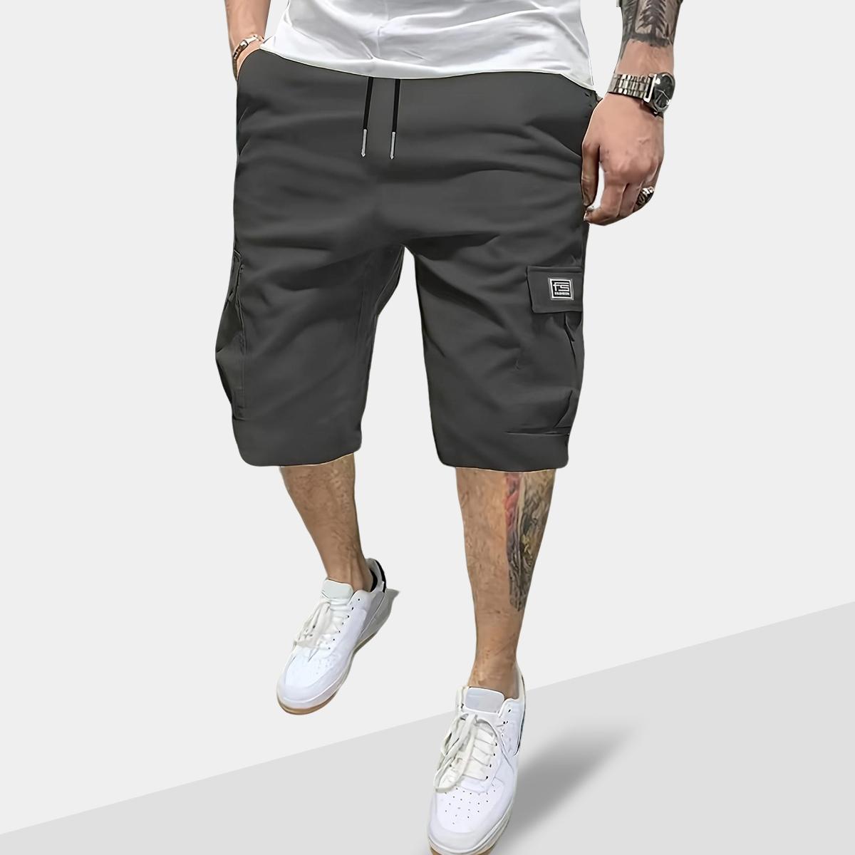 Summervibes-Men’s Summer Cargo Shorts – “Fashion” Label, Multiple Pockets, Utility Work Bottoms, Lightweight Breathable Casual Hiking Shorts, Outdoor Army-Style Combat Shorts, Loose Fit for Everyday Wear,summervibes