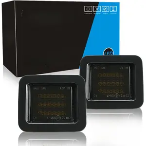 LED License Plate Lights fit for F150 2015-2020 F-150 Pickup Truck Raptor, Smoked Len 6000K 2PCS Assemble LED Tag Lamp for replacement