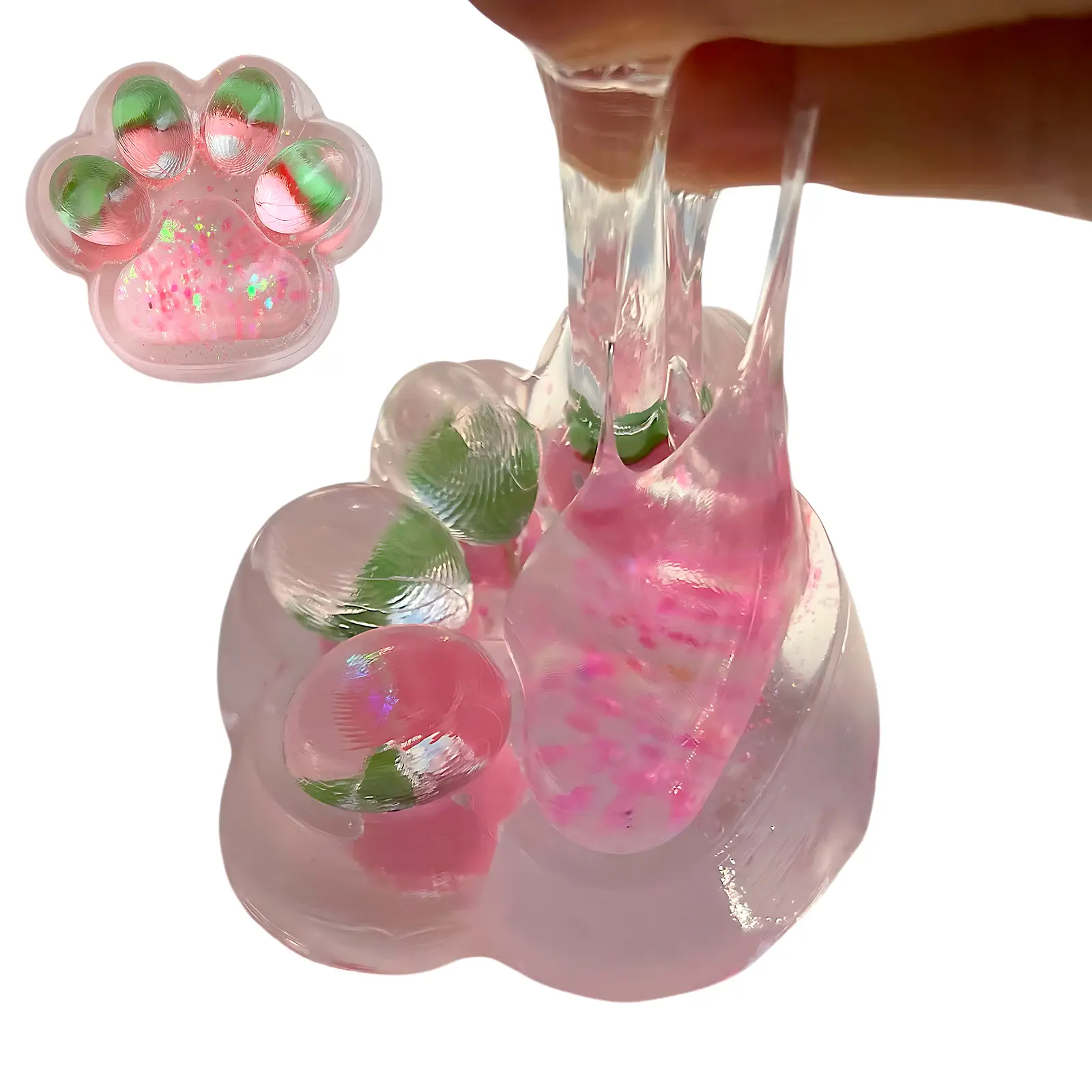 2PCS Taba Squishy，Cat paw，Very Sticky and Soft Squishy，Various Styles taba Squishy paw，with Cartoon Box，Surprise Gift for Kids and Adults