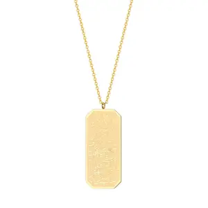 Stainless Steel Necklace Adornment Ayatul Kursi Pendant Neckchain Accessory