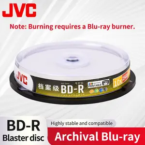 Bd-Re Blu-Ray Discs 25gb Archival Grade, Printable Blank Bd-Re Disks, 10-Pack Bucket (requires Blu-Ray Burner)