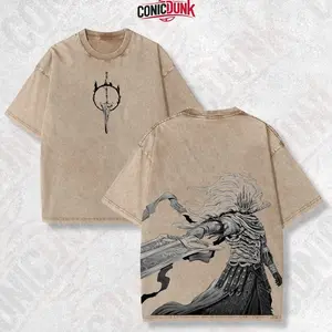 Nameless King Dark Souls Retro Limited Vintage Lightweight Washed Tee with Full Size - Perfect Gift for Game Fans and Lovers Clothes Cotton Menswear T-Shirt Top Apparel LKU VUX