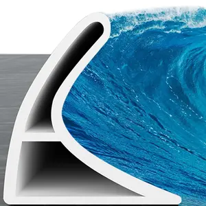 Collapsible Shower Threshold Water Dam, 39 In, Self Adhesive Shower Edge Water Barrier Stopper, Shower Water Blocker Retention System, Dry and Wet Separation for Bathroom Kitchen Countertop Sink