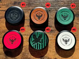 Leather Faced Metal Pouch Can Slim EDC Pocket Tin Airtight Moisture Resistant Travel Organizer