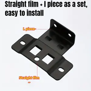 4 Sets Metal Fasteners | Black/White, Furniture Shelf L-Shape 90-Degree Connectors, Thick Support Hardware for Easy Installation, Spray Painted Steel