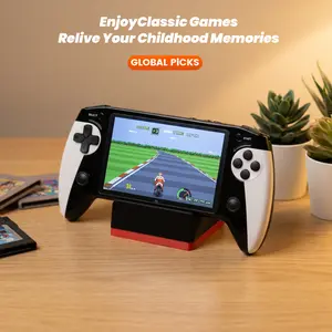 Portable Retro Game Console, 5.5-Inch Large Screen, 10 Emulator Support, Ultra HD Graphics Handheld Game Console, Ideal Gift for Birthdays, Fathers Day & Christmas