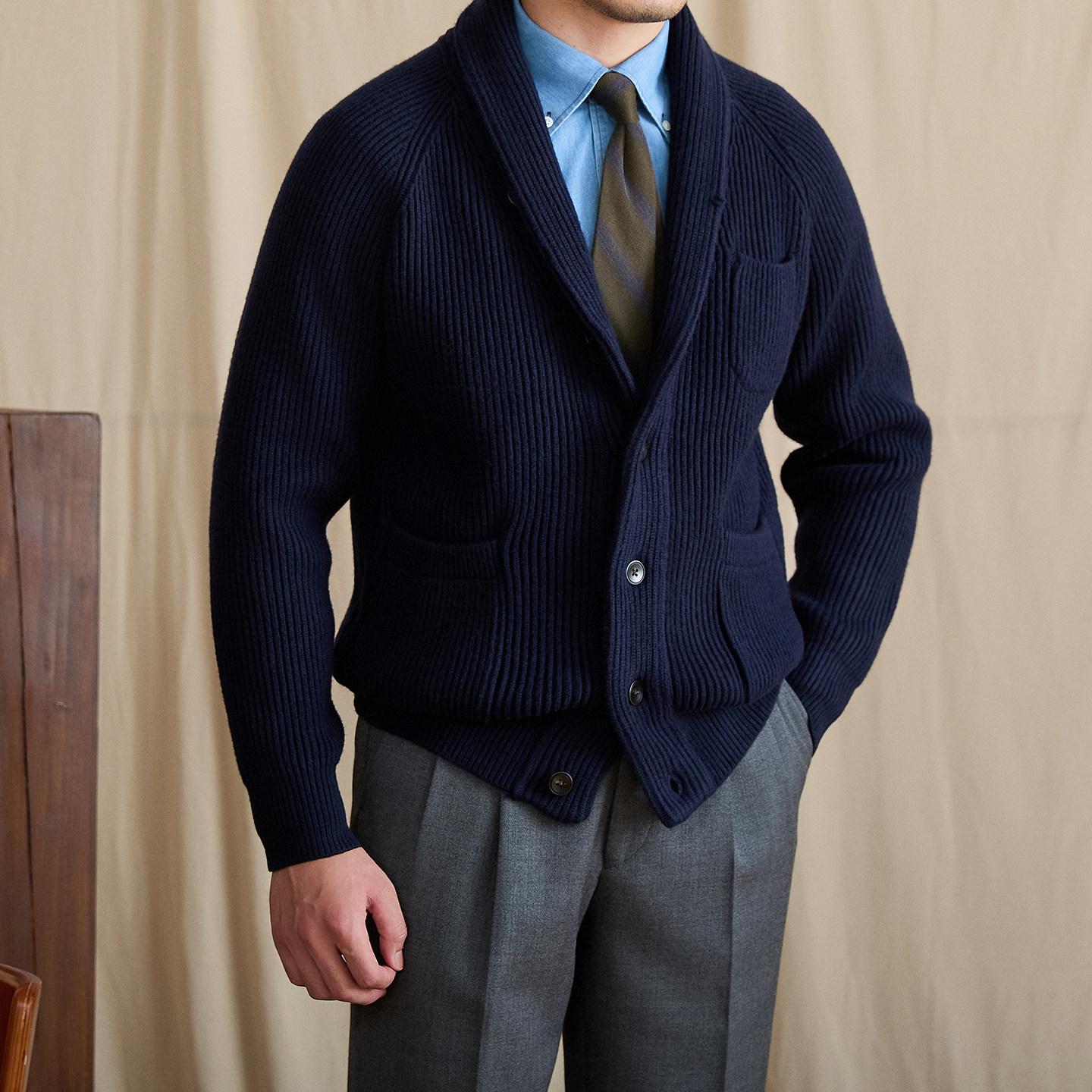 Versatile Knitted Cardigan For Men A Retro Warm Outerwear Piece For Commuting