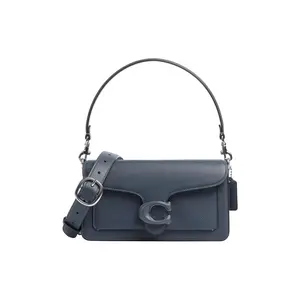 Coach Tabby 26 Handbag for Women – Classic Logo Hardware, Polished Pebbled Leather, Crossbody/Shoulder/Top Handle, Navy Blue