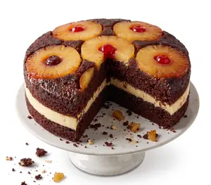 Andy Anand Sugar-Free Chocolate Pineapple Upside-Down Cake, 9-Inch, 2.6 lb – Keto & Diabetic-Friendly, Birthday & Celebration Gift Box