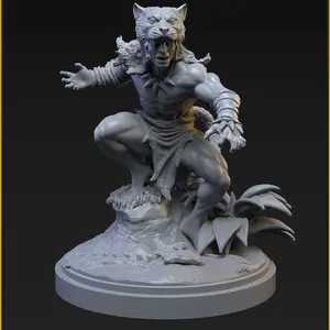 One Million B.C. Black Panther (40mm on 35mm Base) | Crisis Protocol Proxy | C27