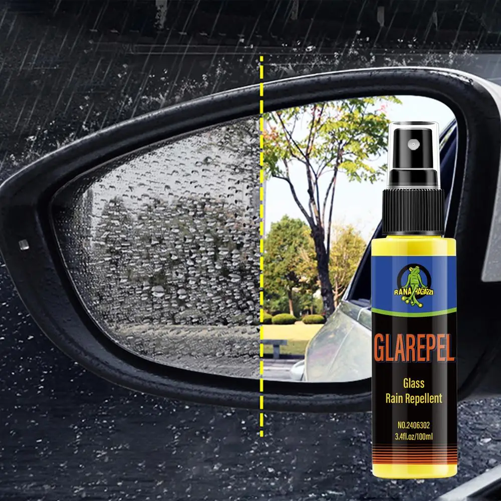 Car Glass Anti Rain Spray Agent, Auto Windshield Water Repellent, Anti Rain Glass Mirror Hydrophobic Coating Sprayer, Car Window Cleaning Tool, Car De