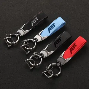 New Suede Leather ABT Keyring Car Keychain for Audi A3 A4 A5 A6 A7 Q3 Q5 Q7 Q8 RS3 RS6 S3 S5 VW Golf 4 5 6 7 Passat Accessories