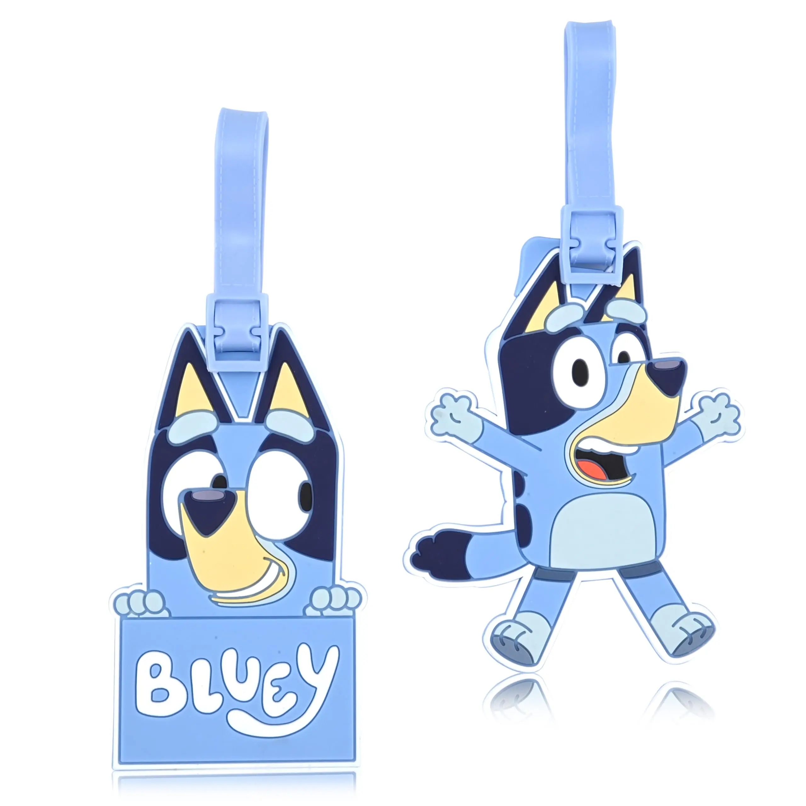 Fast Forward Hello Kitty or Bluey Luggage Tag 2 Piece Set | 4.25" Luggage Tags for Suitcases| Travel Essentials Travel Cruise Ship Essentials Luggage Identifier