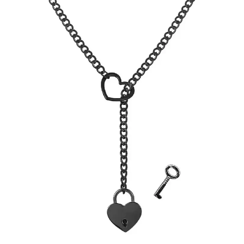 Gun black heart shaped lock design