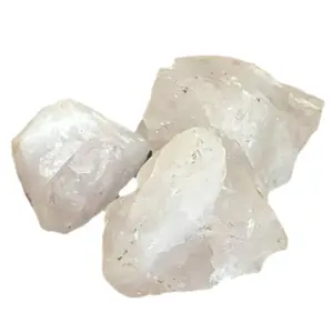 Quartz Crystals Raw Natural Stone 3 Count Rocks Minerals for Healing and Energy