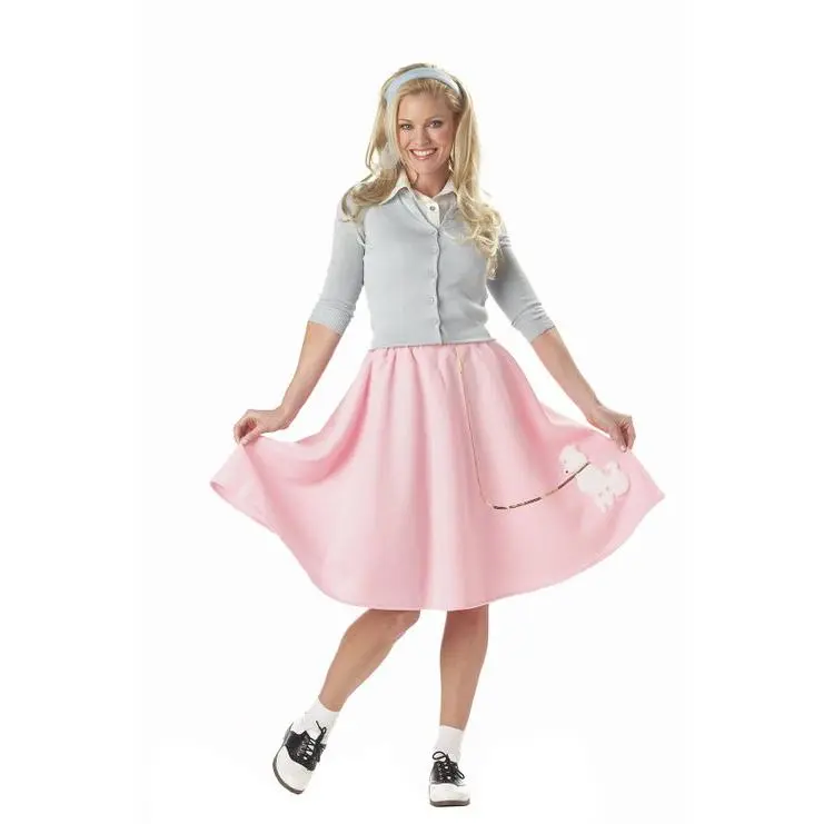 Poodle Skirt - 1950's - Pink - Costume - Adult - 4 Sizes