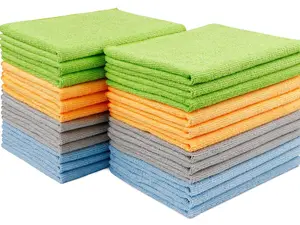 24 Pack Cleaning Cloth Premium All-Purpose Microfiber Towels, Soft & Absorbent Cleaning Cloth, Lint Free (12in.x16in.)