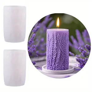 2Pcs/Set Silicone Candle Molds with Intricate Floral Patterns,Flexible Non-Stick Molds for Pillar Candle Making,Ideal for DIY Aromatherapy Candles,Christmas Party Gifts,Hand Tools Kits