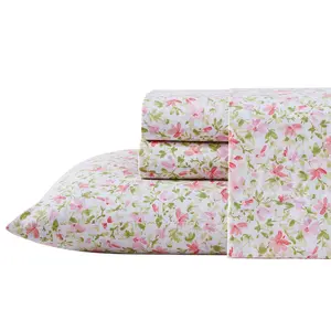 Laura Ashley No rella - Cotton Pink King Sheet Set