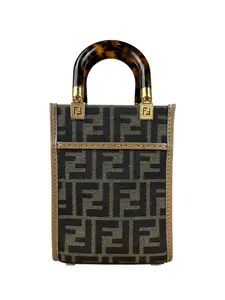 Pre-owned FENDI - Shoulder Bags FF Zucca Mini Sunshine Shopping 2Way Tote