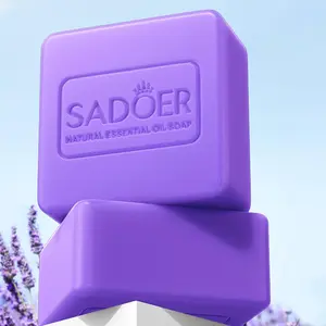 Lavender Essential Oil Soap, 2pcs/set Deep Moisturizing Body Wash Soap for Women & Men