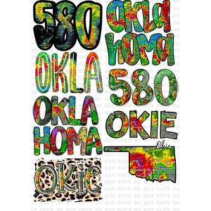 22"x30" Oklahoma 580 Weather Premade Direct-To-Film Gang Sheet