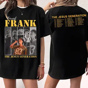Forrest Frank Collage Vintage Christian Tour 2 Sided Comfort Color Graphic Tee Ring Spun Cotton Casual Soft Washed T-Shirt Trendy Tops Perfect Gift