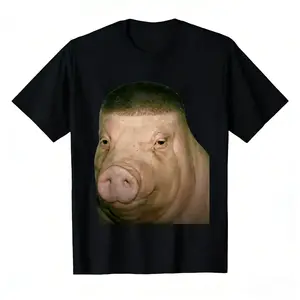 [100% Cotton]Funny John Pork Fade Haircut Graphic T-Shirt – Men’s Casual Short Sleeve Tee, Crew Neck Daily Wear, All-Season Regular Fit, Barber Style Humor Tee, Meme Inspired Streetwear, Unisex Cotton Top, Trendy Haircut Shirt, Novelty Gift Shirt