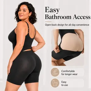 Vela Studio Tummy Control Shapewear Bodysuit for Women, Butt Lifting Compression Shaper with Easy Bathroom Access
