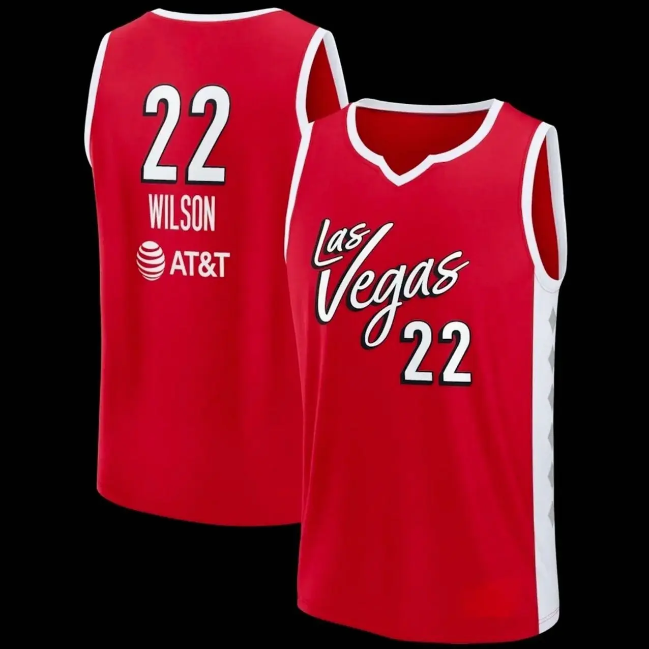 Unisex Football #22 Wilson Las Vegas Team Fast Break Replica Jersey - Rebel Edition - Red AL8