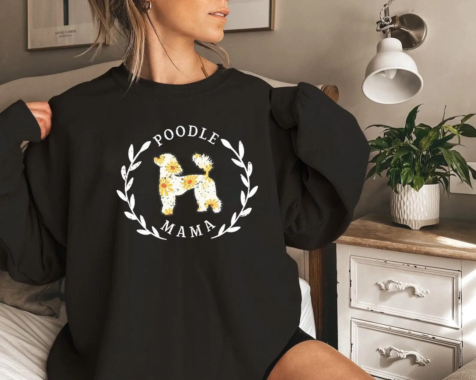 Poodle Mama T-Shirt, Sweatshirt & Hoodie - Poodle Mom, Dog Mom Gift, Cute Poodle Lover Tee, Pet Lover